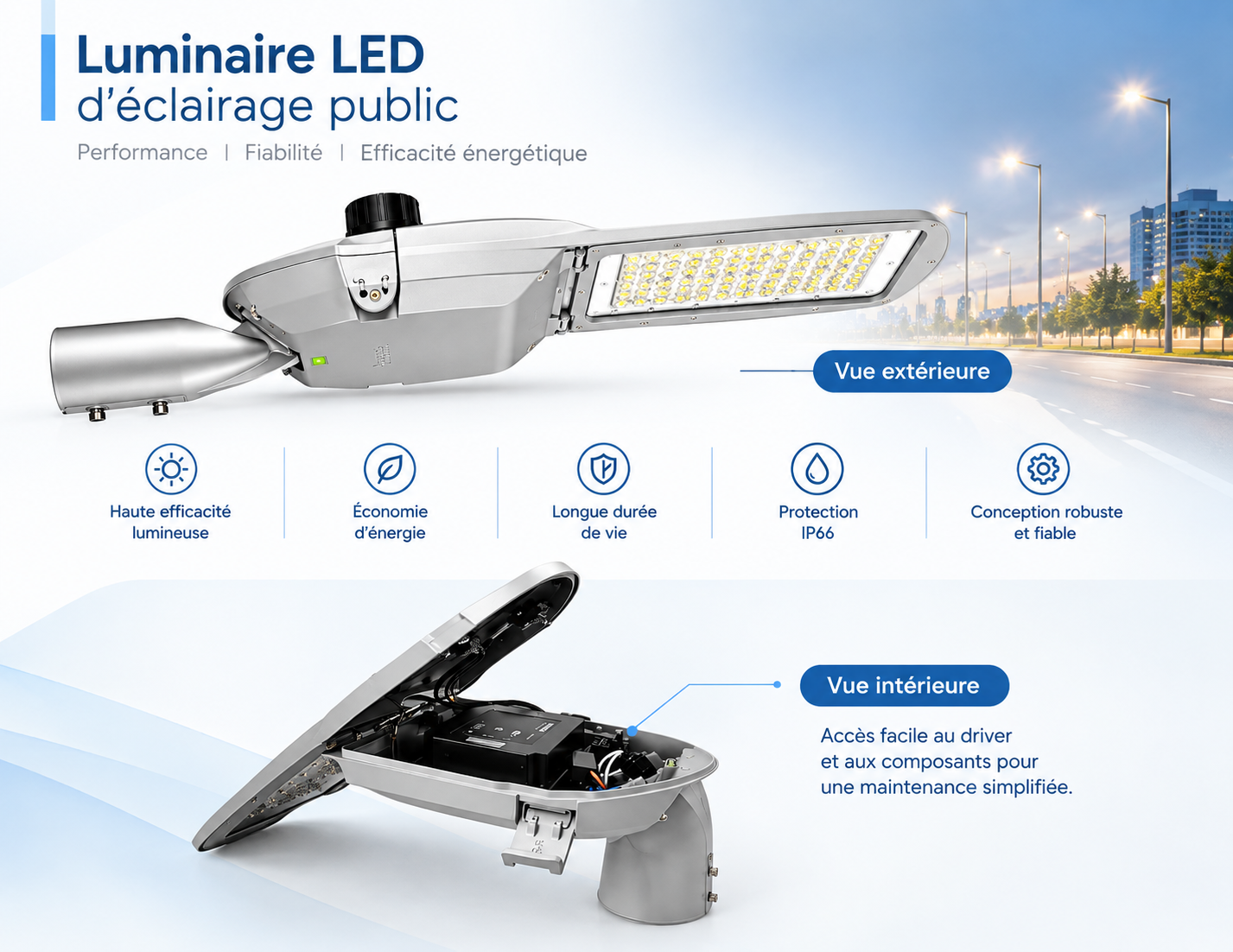 Éclairage public LED